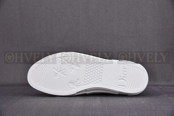 디올 x 다니엘 아샴 B23 하이탑 스니커즈 화이트 캔버스 뉴스프린트