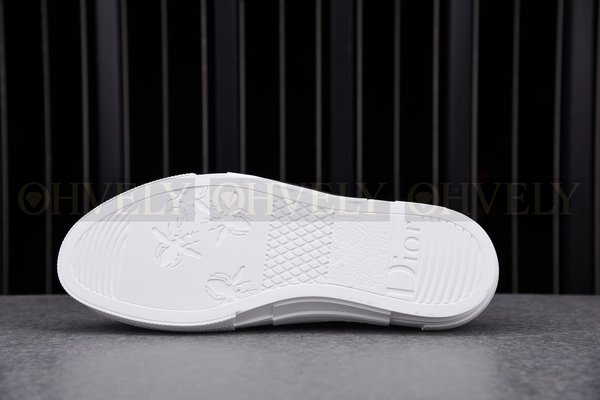 디올 x 다니엘 아샴 B23 로우탑 스니커즈 화이트 캔버스 뉴스프린트