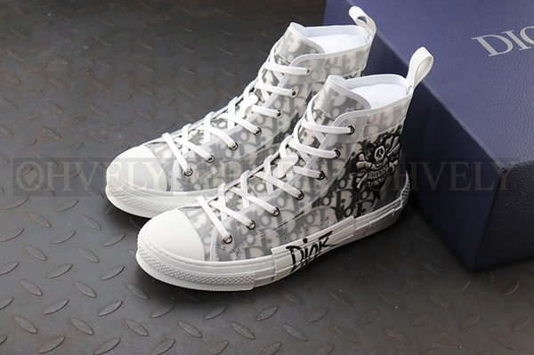 디올 x 숀 B23 하이 오블리크 캔버스 꿀벌 자수 패치