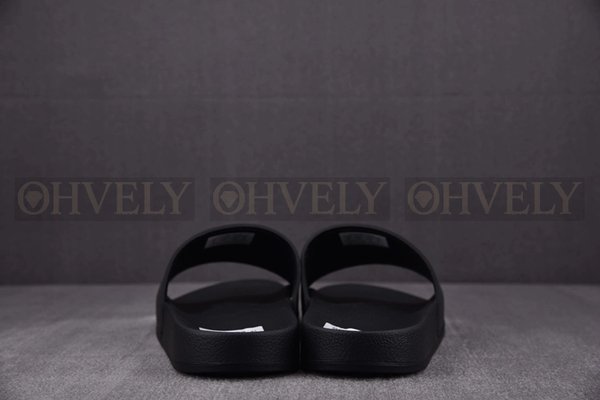 발렌시아가 블랙 화이트 풀 슬라이드 샌들