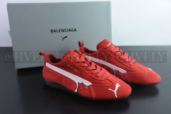발렌시아가 x 푸마 스피드캣 스웨이드 레드 화이트