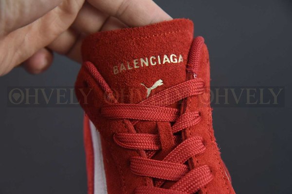 발렌시아가 x 푸마 스피드캣 스웨이드 레드 화이트