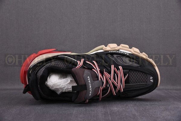 발렌시아가 트랙 블랙 레드 스니커즈