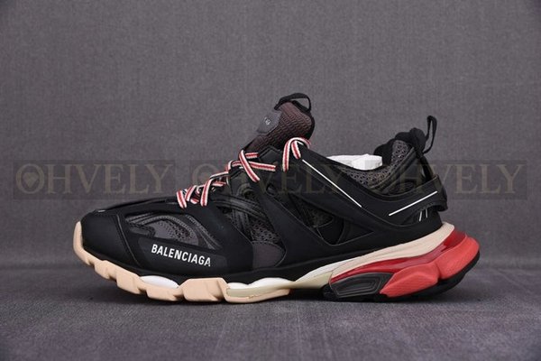 발렌시아가 트랙 블랙 레드 스니커즈