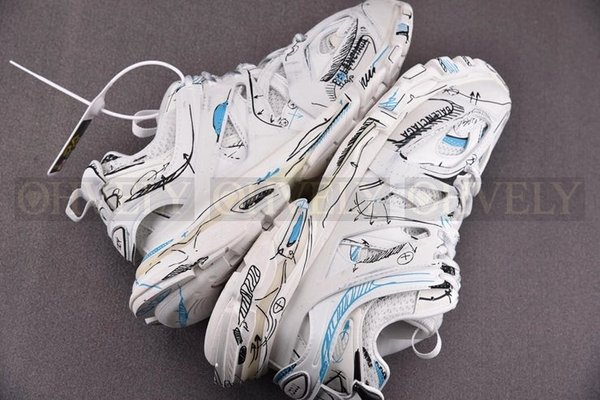 발렌시아가 트랙 그래피티 화이트 스니커즈