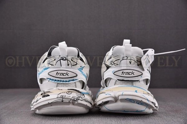 발렌시아가 트랙 그래피티 화이트 스니커즈