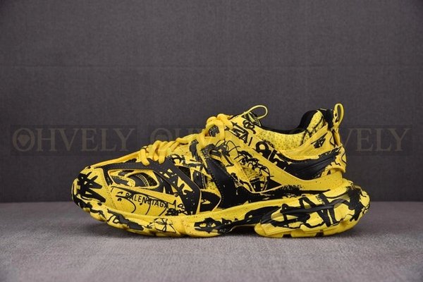 발렌시아가 트랙 그래피티 옐로우 스니커즈