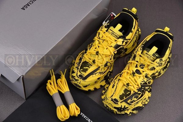 발렌시아가 트랙 그래피티 옐로우 스니커즈