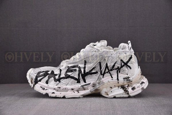 발렌시아가 러너 그래피티 화이트 스니커즈