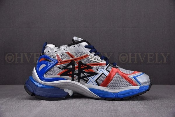 발렌시아가 러너 그래피티 실버 레드 블루 스니커즈