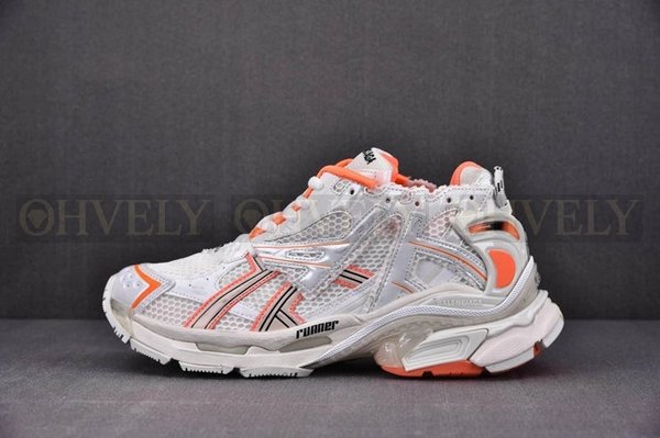 발렌시아가 러너 7 화이트 오렌지 스니커즈