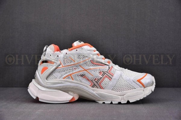 발렌시아가 러너 7 화이트 오렌지 스니커즈