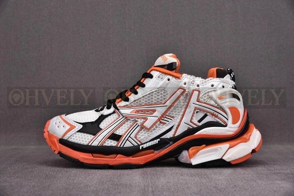 발렌시아가 러너 7 화이트 오렌지 블랙 스니커즈