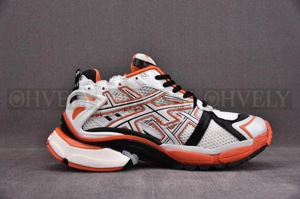 발렌시아가 러너 7 화이트 오렌지 블랙 스니커즈