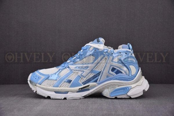 발렌시아가 러너 7 화이트 라이트 블루 스니커즈