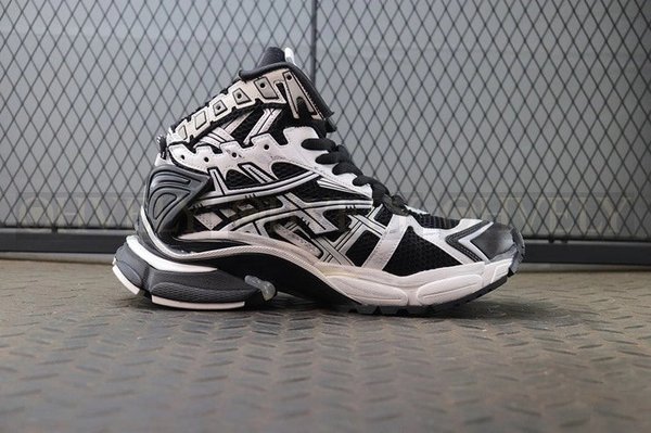 발렌시아가 러너 7 화이트 블랙 하이탑 스니커즈