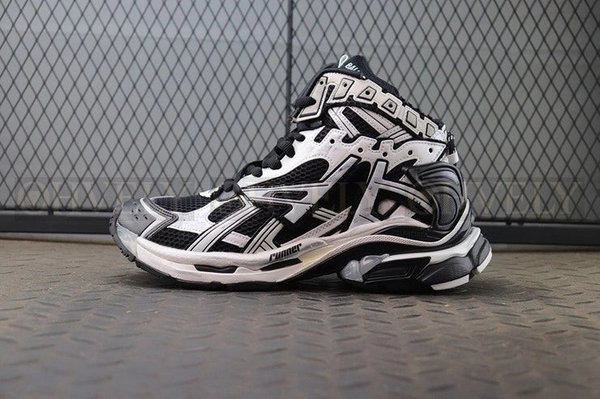 발렌시아가 러너 7 화이트 블랙 하이탑 스니커즈