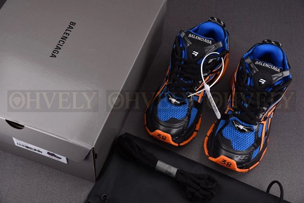 발렌시아가 러너 7 블랙 오렌지 블루 스니커즈