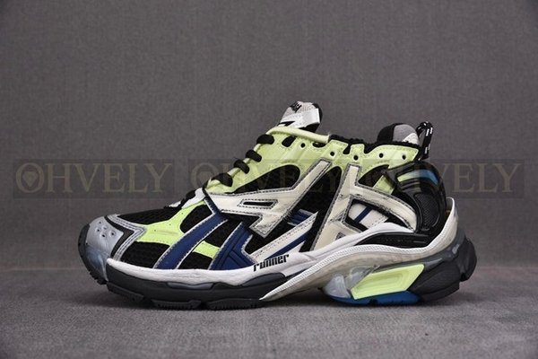 발렌시아가 러너 7 블랙 네온 옐로우 네이비 스니커즈