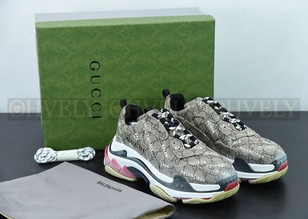 발렌시아가x구찌 해커 프로젝트 트리플 S 베이지 에보니 GG 슈프림 블랙 화이트 레드