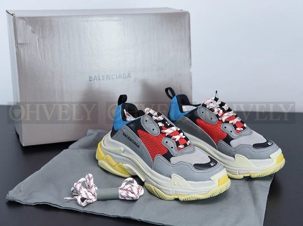 발렌시아가 트리플 S 그레이 레드 블루 2018 리이슈