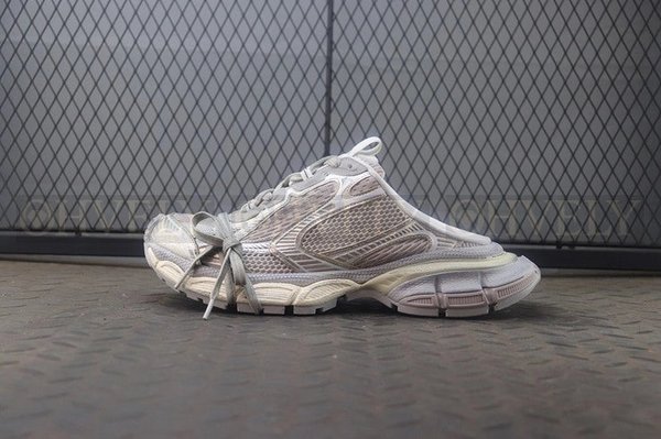 발렌시아가 3XL 화이트 뮬 스니커즈