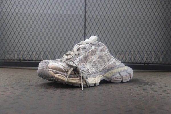 발렌시아가 3XL 화이트 뮬 스니커즈