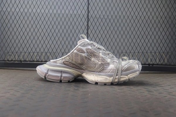 발렌시아가 3XL 화이트 뮬 스니커즈