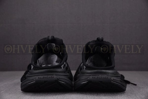 발렌시아가 3XL 블랙 실버 뮬 스니커즈