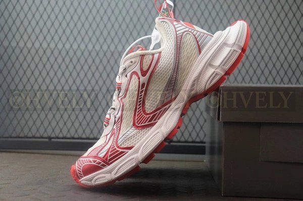 발렌시아가 3XL 화이트 레드 스니커즈