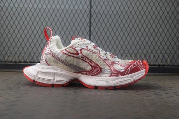 발렌시아가 3XL 화이트 레드 스니커즈