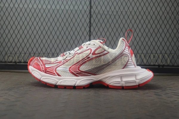 발렌시아가 3XL 화이트 레드 스니커즈