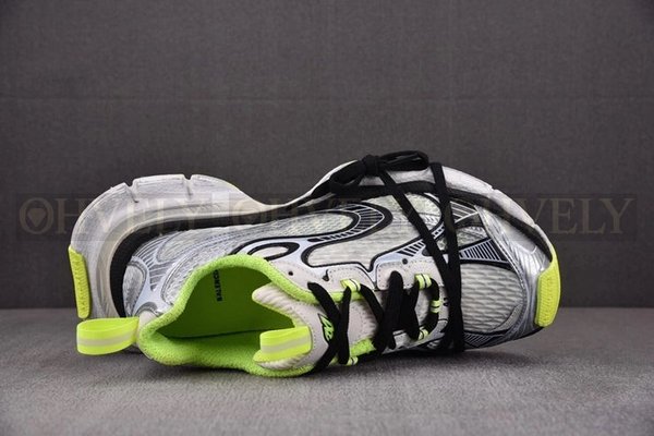 발렌시아가 3XL 화이트 네온 옐로우 스니커즈