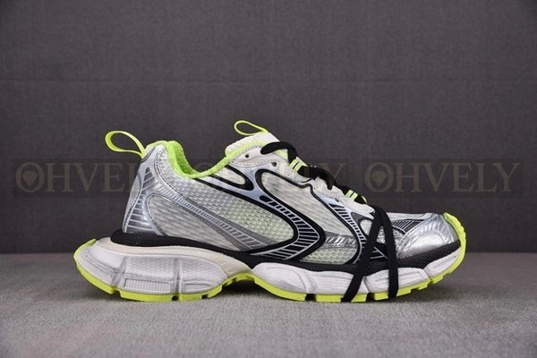 발렌시아가 3XL 화이트 네온 옐로우 스니커즈