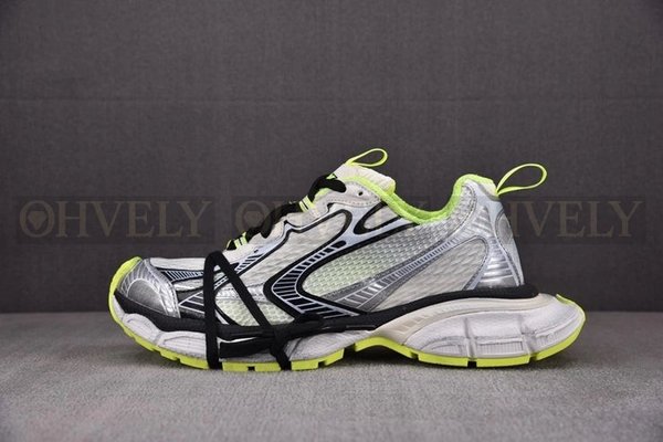 발렌시아가 3XL 화이트 네온 옐로우 스니커즈