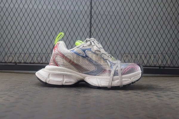 발렌시아가 3XL 화이트 레드 블루 스니커즈