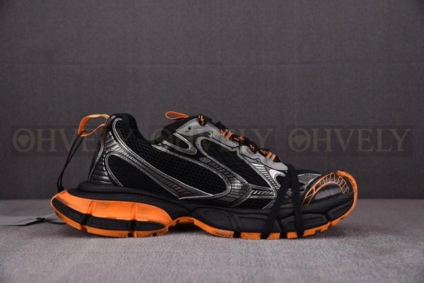 발렌시아가 3XL 블랙 오렌지 스니커즈