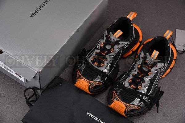 발렌시아가 3XL 블랙 오렌지 스니커즈