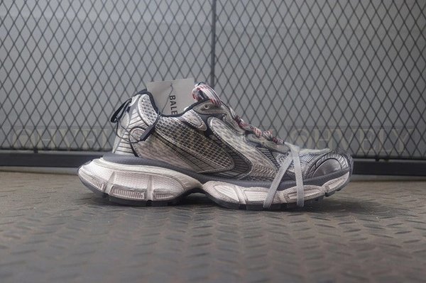 발렌시아가 3XL 그레이 화이트 레드 스니커즈