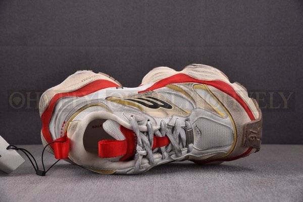 발렌시아가 카고 스니커즈 베이지 그레이 레드