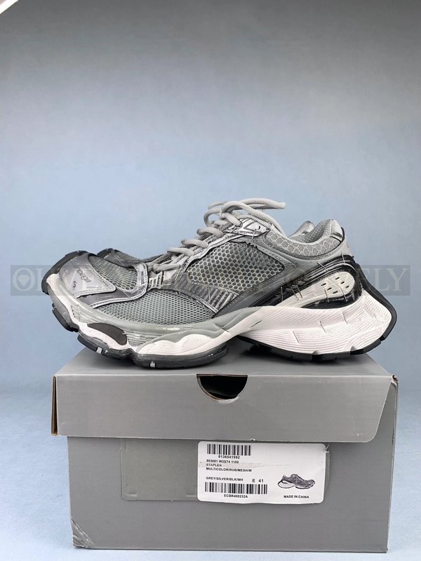 발렌시아가 스테이플러 스니커즈 실버 그레이