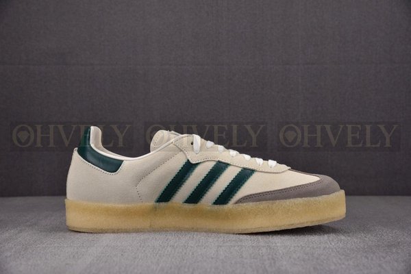 아디다스 x 클락스 x 로니 피그 8th 스트리트 삼바 초크 화이트 그린