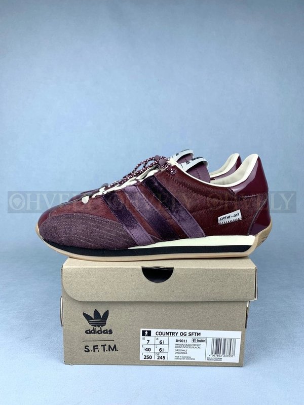 아디다스 x 송 포 더 뮤트 컨트리 OG 마룬 코어 블랙