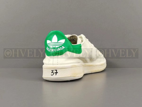발렌시아가 x 아디다스 스탠 스미스 원 아웃 화이트 그린