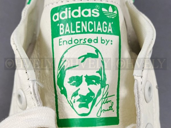 발렌시아가 x 아디다스 스탠 스미스 원 아웃 화이트 그린