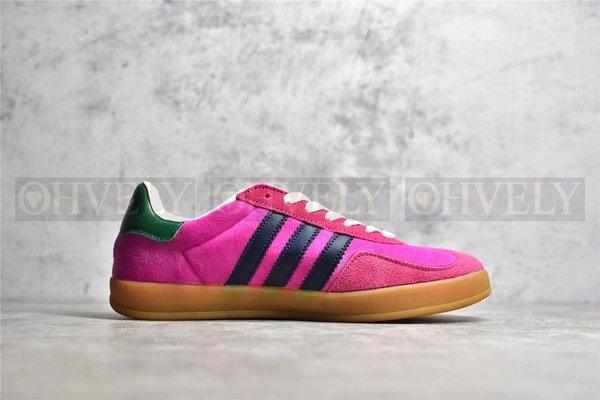 구찌 x 아디다스 가젤 스니커즈 핑크 벨벳