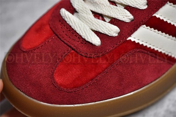 구찌 x 아디다스 가젤 스니커즈 레드 벨벳