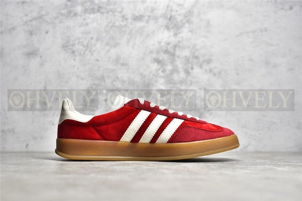 구찌 x 아디다스 가젤 스니커즈 레드 벨벳