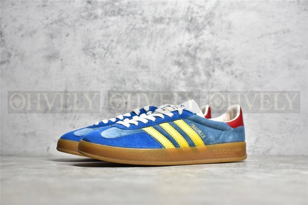 구찌 x 아디다스 가젤 스니커즈 라이트 블루