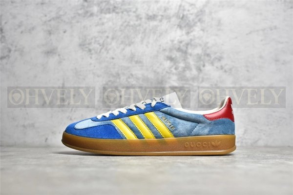 구찌 x 아디다스 가젤 스니커즈 라이트 블루